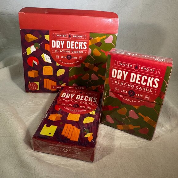 Dry Decks Waterproof Playing Cards Set By Nod Products wine & Cheese theme - Picture 3 of 3